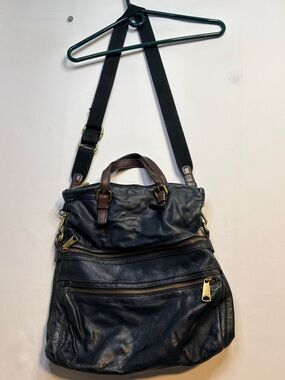 Fossil Soft Leather Dark Navy Leather Crossbody Shoulder Bag